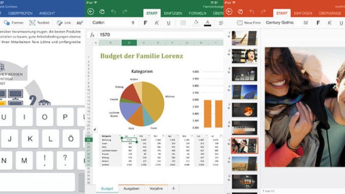 Werbung | Es ist da: Microsoft präsentiert Office für das iPad