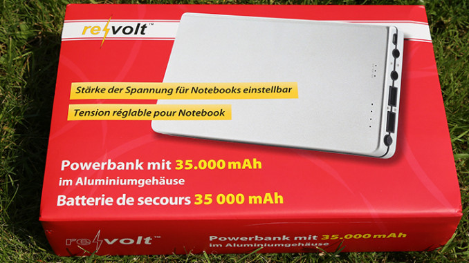 revolt Powerbank mit 35.000 mAh für Notebook & Co