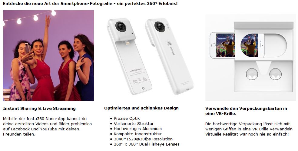 Insta360 Nano - Wie ein Chamäleon alles im Blick