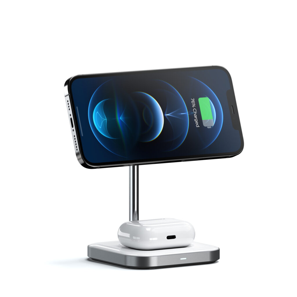 Satechi Magnetic 2-in-1 Wireless Charging Stand - die duale Ladestation mit dem Komfort der magnetischen Halterung