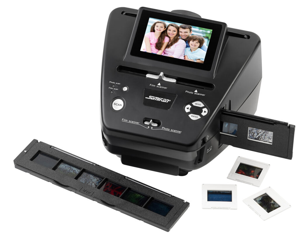 Fotos, Dias und Negative digitalisieren: Somikon 3in1-Stand-Alone-Foto-, Dia- & Negativscanner