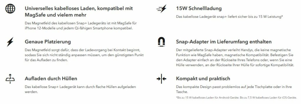 Kabellos Laden mit Snap+ von Mophie