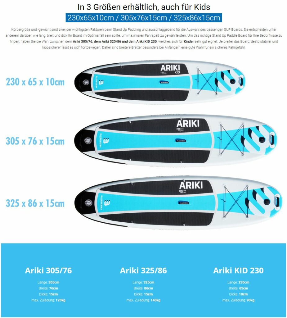 Das Bluemarina Ariki Stand Up Paddle Board: Stabilität und Design für Anfänger und Fortgeschrittene