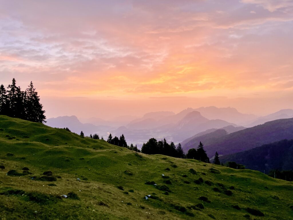 Sonnenaufgang am Kragenjoch