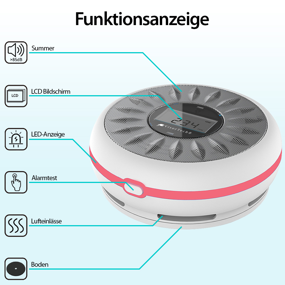 VisorTech 2in1-Rauchmelder